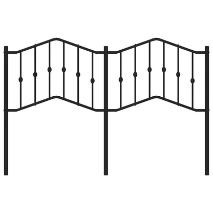 Vervangend hoofdbord 135 cm metaal zwart