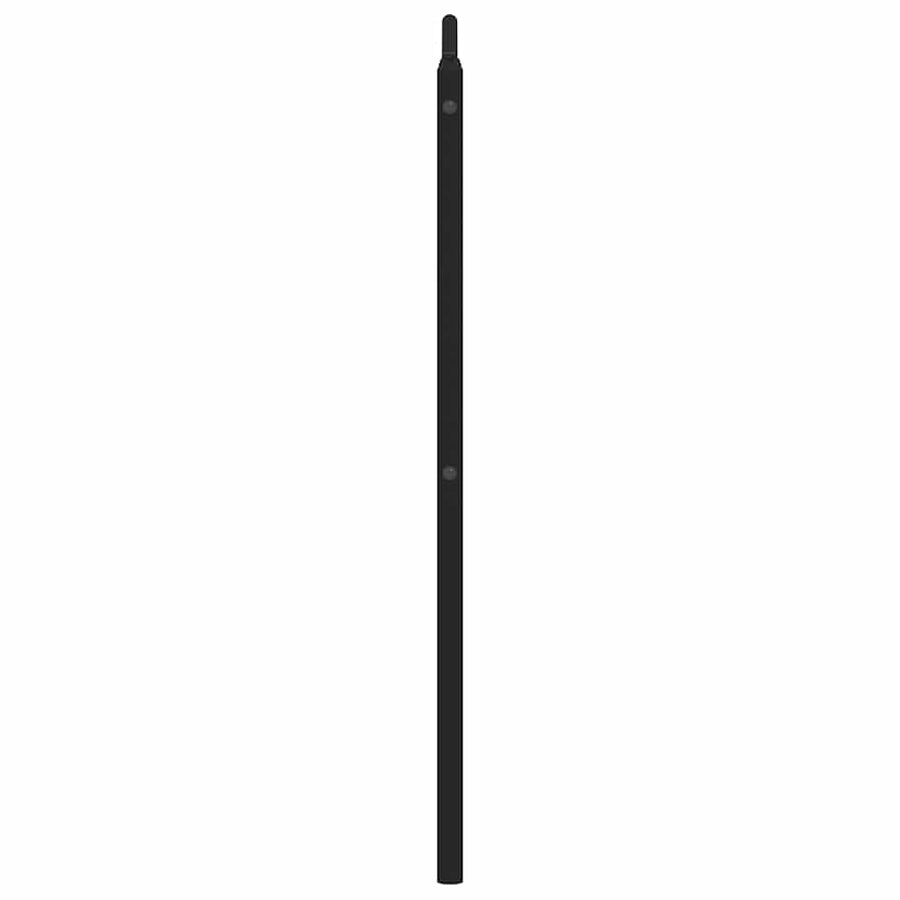 Vervangend hoofdbord 135 cm metaal zwart