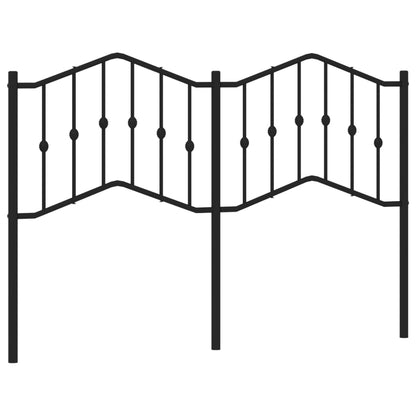 Hoofdbord Metaal 150 cm Zwart