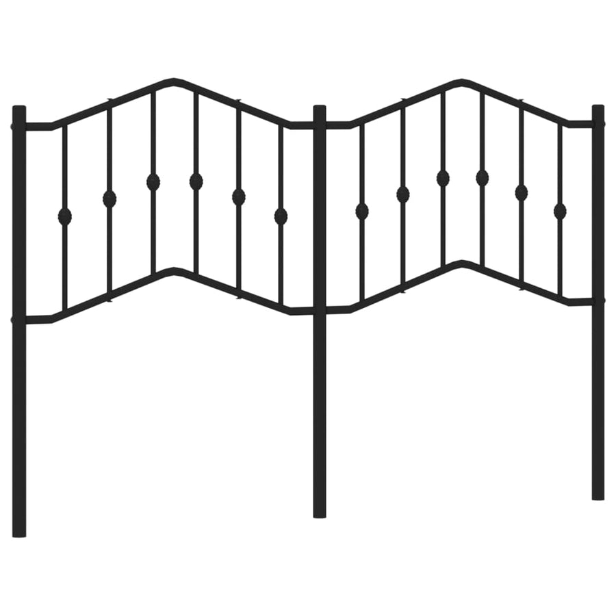 Hoofdbord Metaal 150 cm Zwart