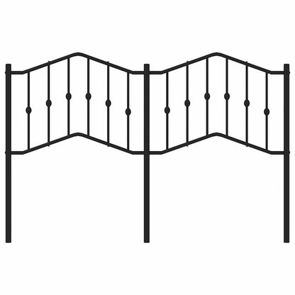Hoofdbord Metaal 150 cm Zwart