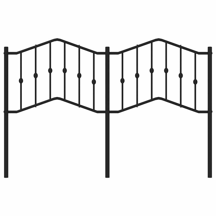 Hoofdbord Metaal 150 cm Zwart