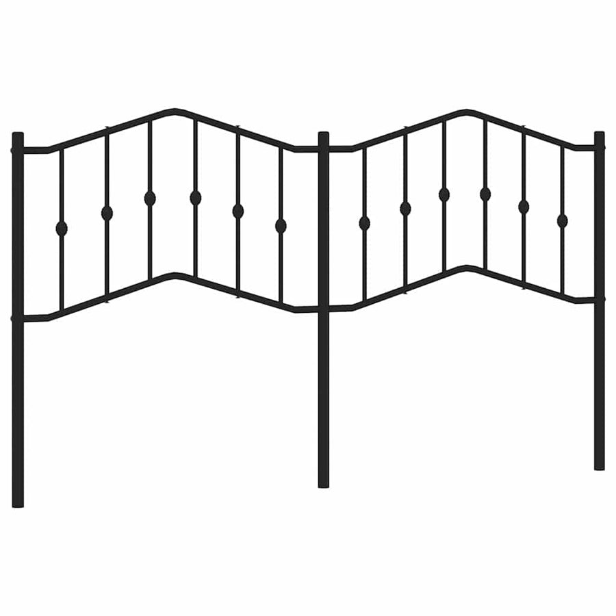 Vervangend hoofdbord 180 cm metaal zwart