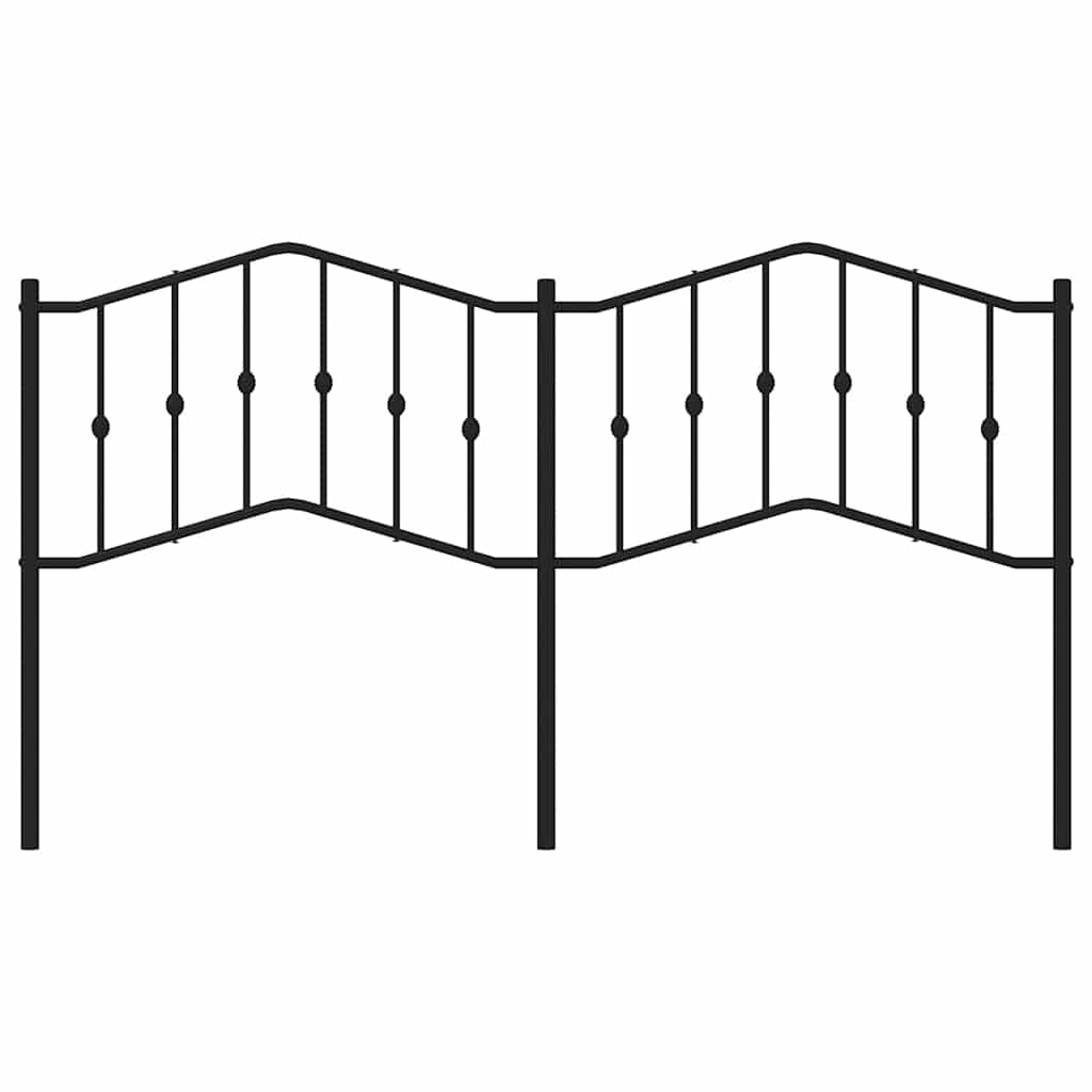 Vervangend hoofdbord 180 cm metaal zwart
