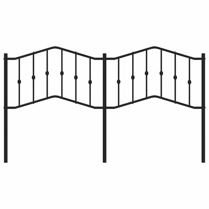 Vervangend hoofdbord 180 cm metaal zwart