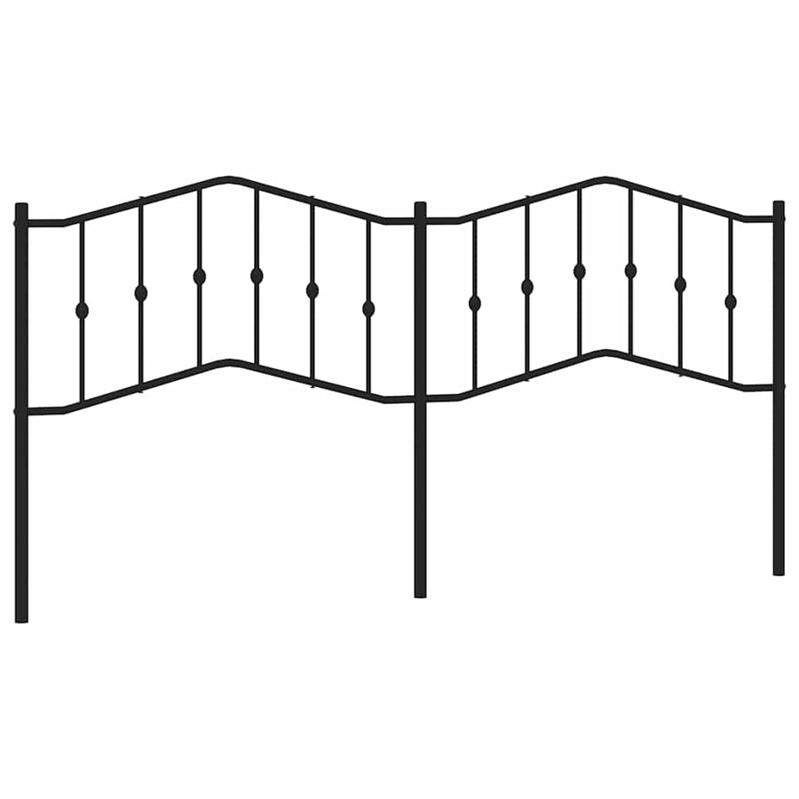 Vervangend hoofdbord 193 cm metaal zwart