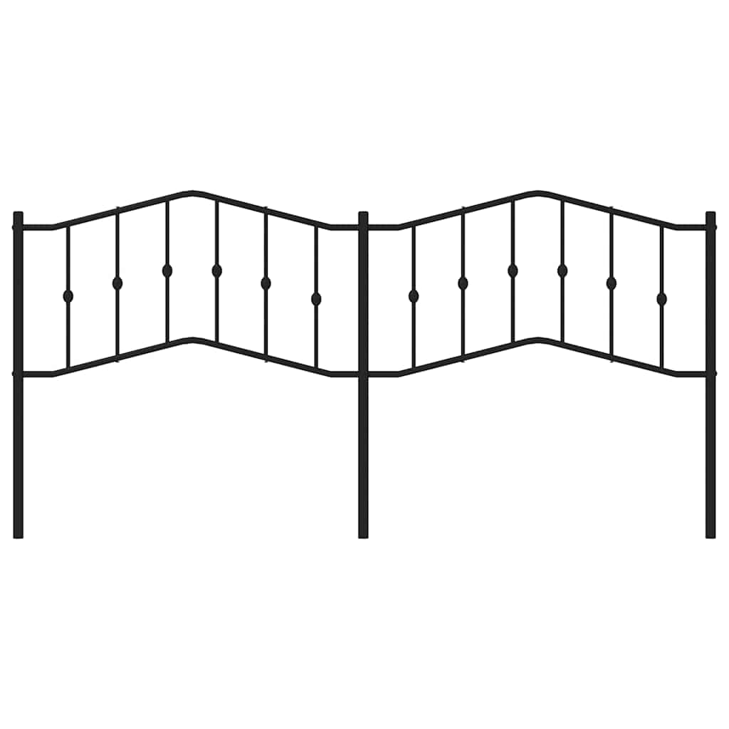 Vervangend hoofdbord 193 cm metaal zwart