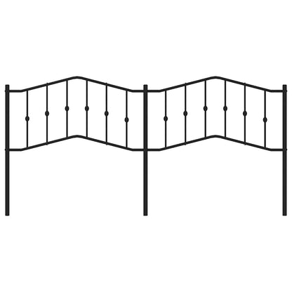 Vervangend hoofdbord 193 cm metaal zwart