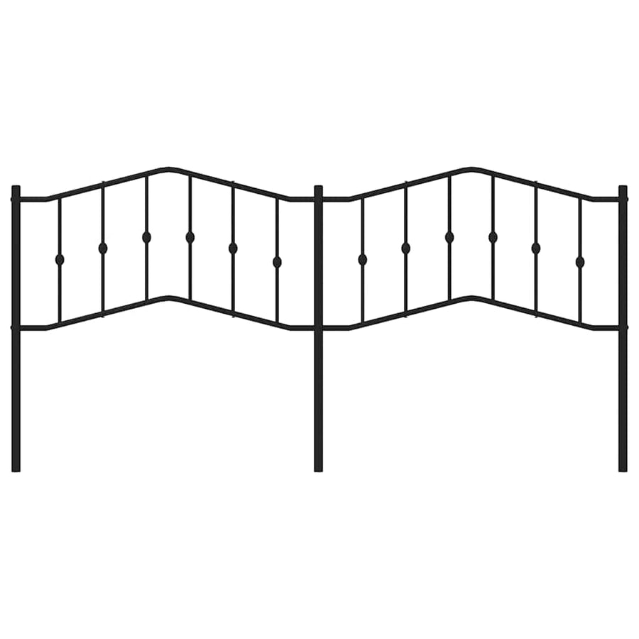 Vervangend hoofdbord 193 cm metaal zwart