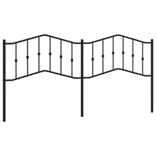 Hoofdbord Metaal 200 cm Zwart