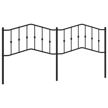 Hoofdbord Metaal 200 cm Zwart