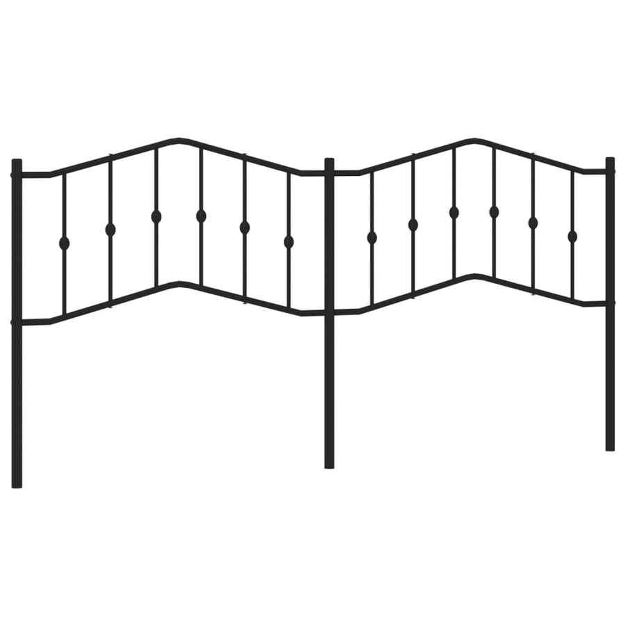 Hoofdbord Metaal 200 cm Zwart