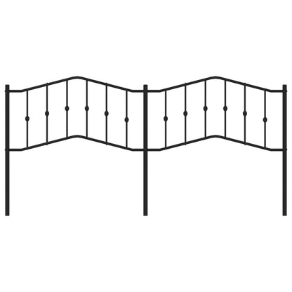 Hoofdbord Metaal 200 cm Zwart