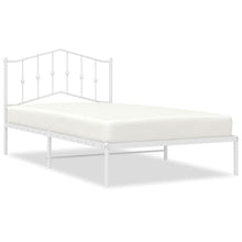 Bedframe Metaal 107 x 203 cm Wit met hoofdbord
