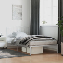 Bedframe Metaal 107 x 203 cm Wit met hoofdbord