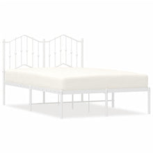 Bedframe Metaal 120 x 190 cm Wit met hoofdbord