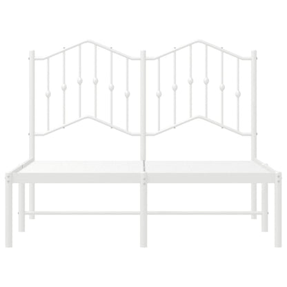 Bedframe Metaal 120 x 190 cm Wit met hoofdbord