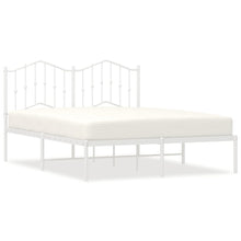 Bedframe Metaal 150 x 200 cm Wit met hoofdbord