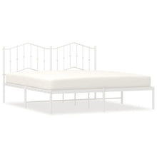 Bedframe Metaal 183 x 213 cm Wit met hoofdbord