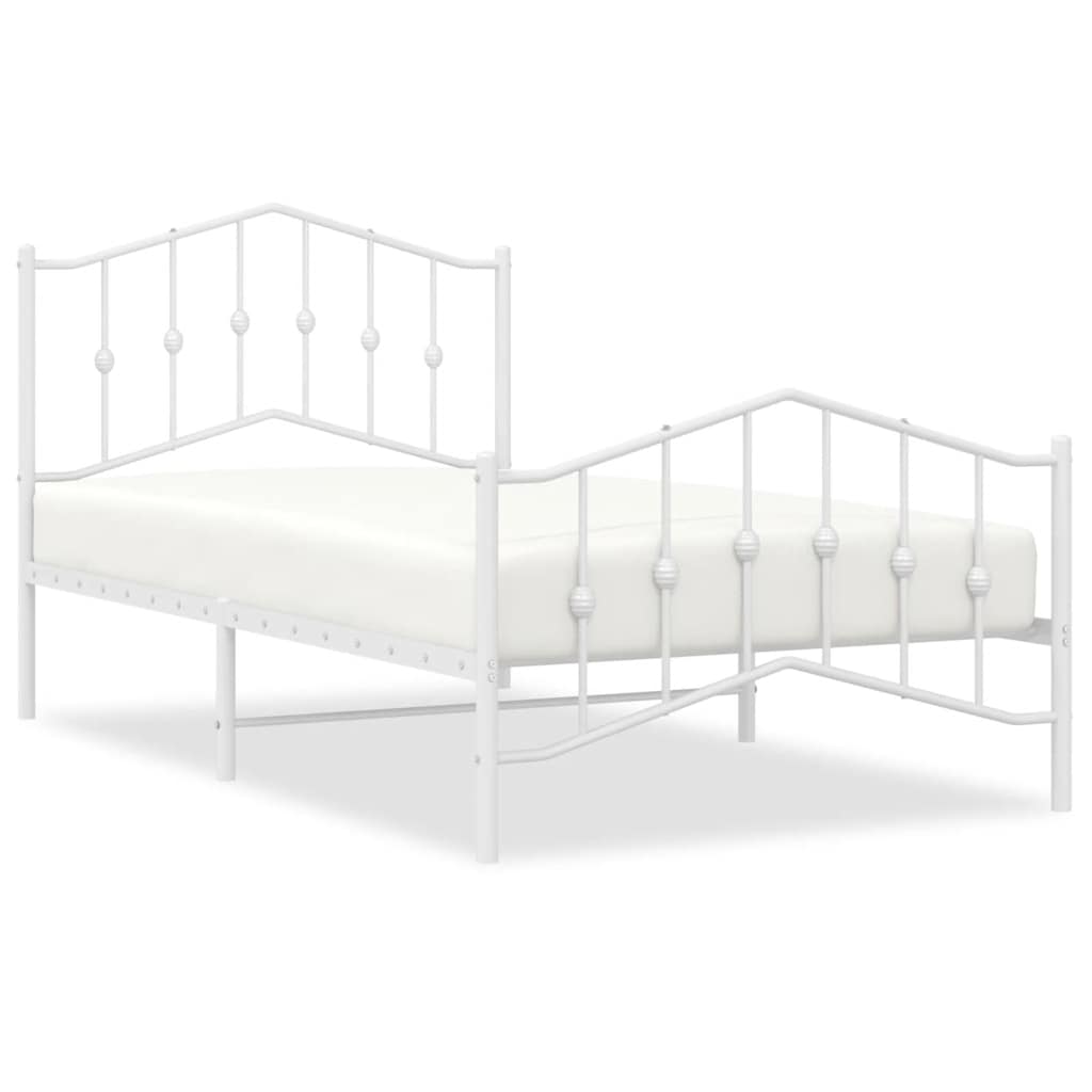 Bedframe Met Hoofd- En Voeteneinde Metaal 100 x 190 cm