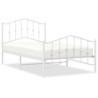 Bedframe Met Hoofd- En Voeteneinde Metaal 100 x 190 cm