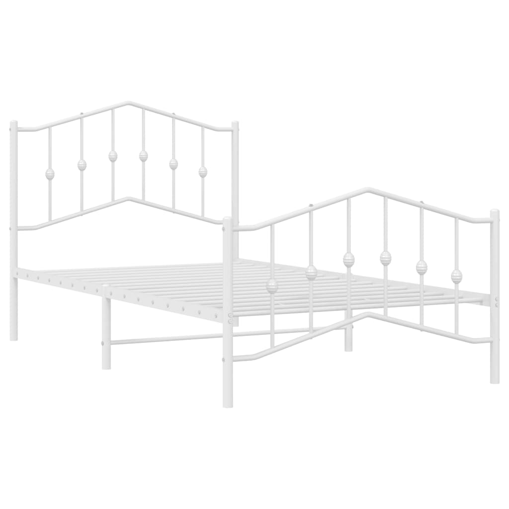 Bedframe Met Hoofd- En Voeteneinde Metaal 100 x 190 cm
