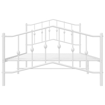 Bedframe Met Hoofd- En Voeteneinde Metaal 100 x 200 cm Wit