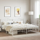 Bedframe metaal wit 193x203 cm