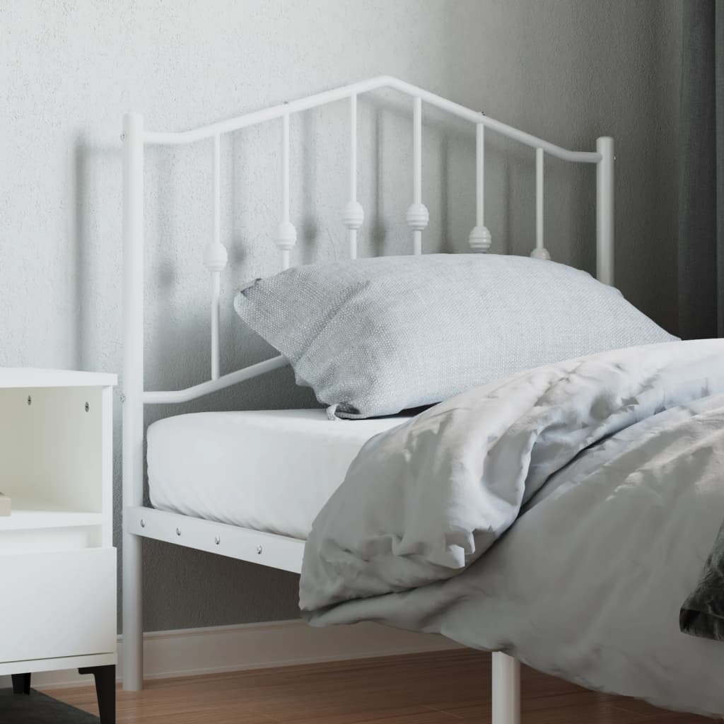 Hoofdbord Metaal 90 cm Wit
