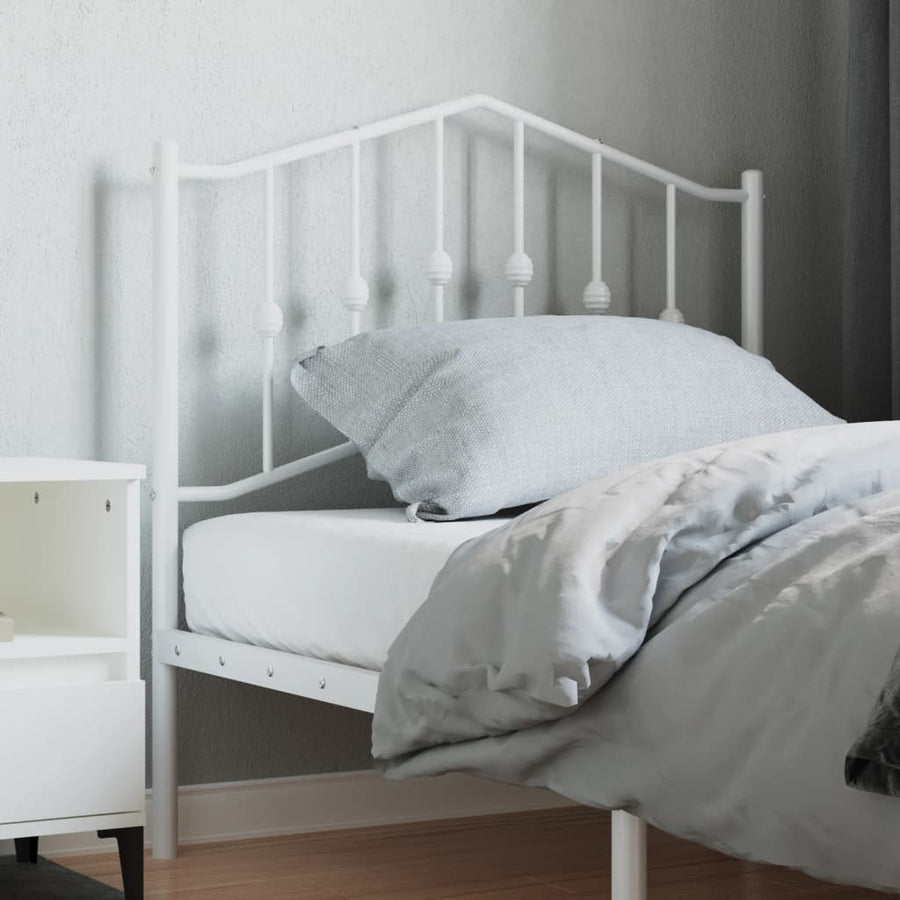 Hoofdbord Metaal 90 cm Wit