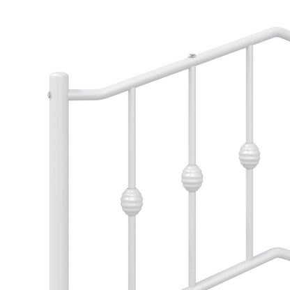 Hoofdbord Metaal 100 cm Wit