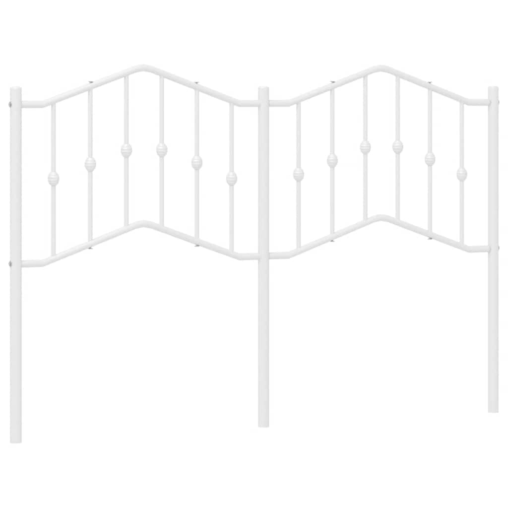 Vervangend hoofdbord 135 cm metaal wit