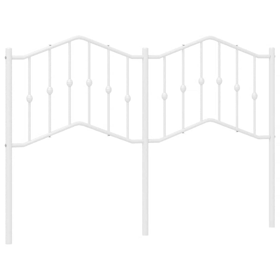 Vervangend hoofdbord 135 cm metaal wit