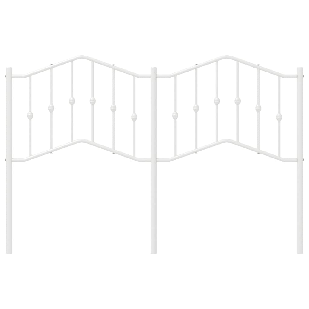 Vervangend hoofdbord 135 cm metaal wit