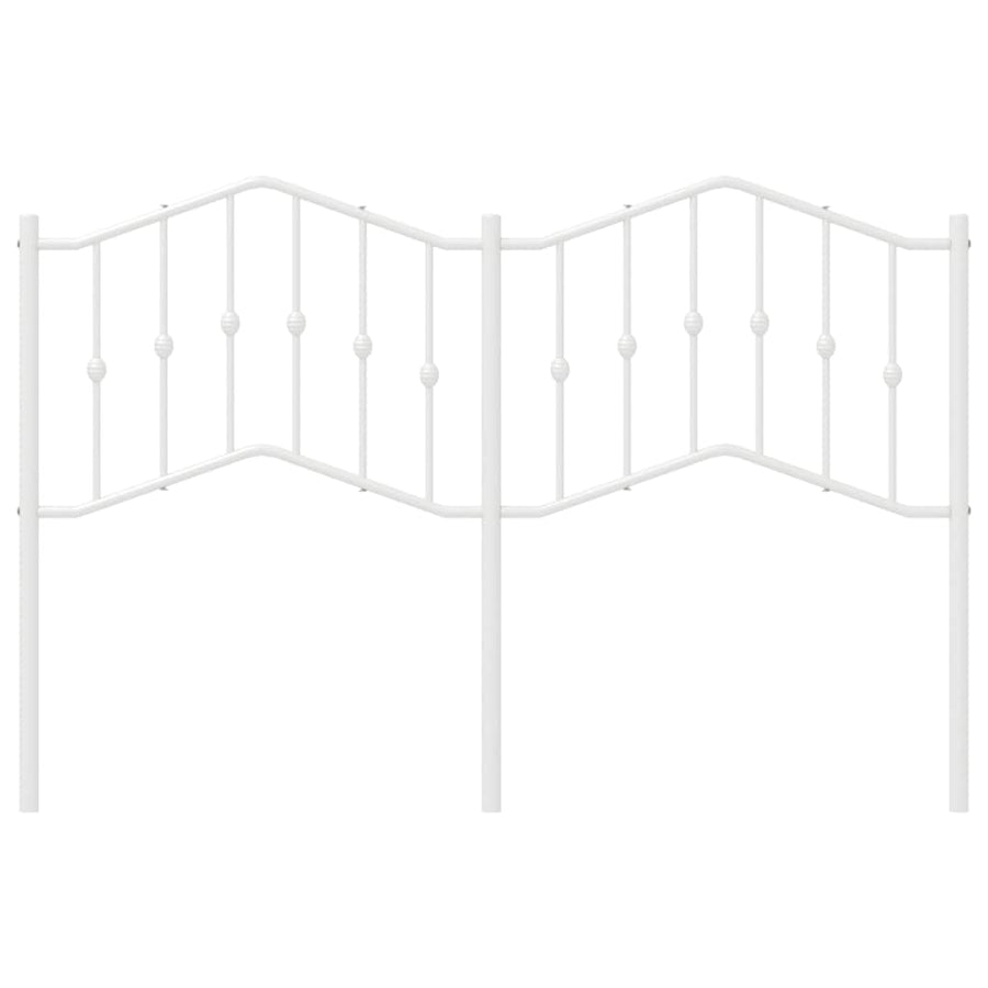 Vervangend hoofdbord 135 cm metaal wit