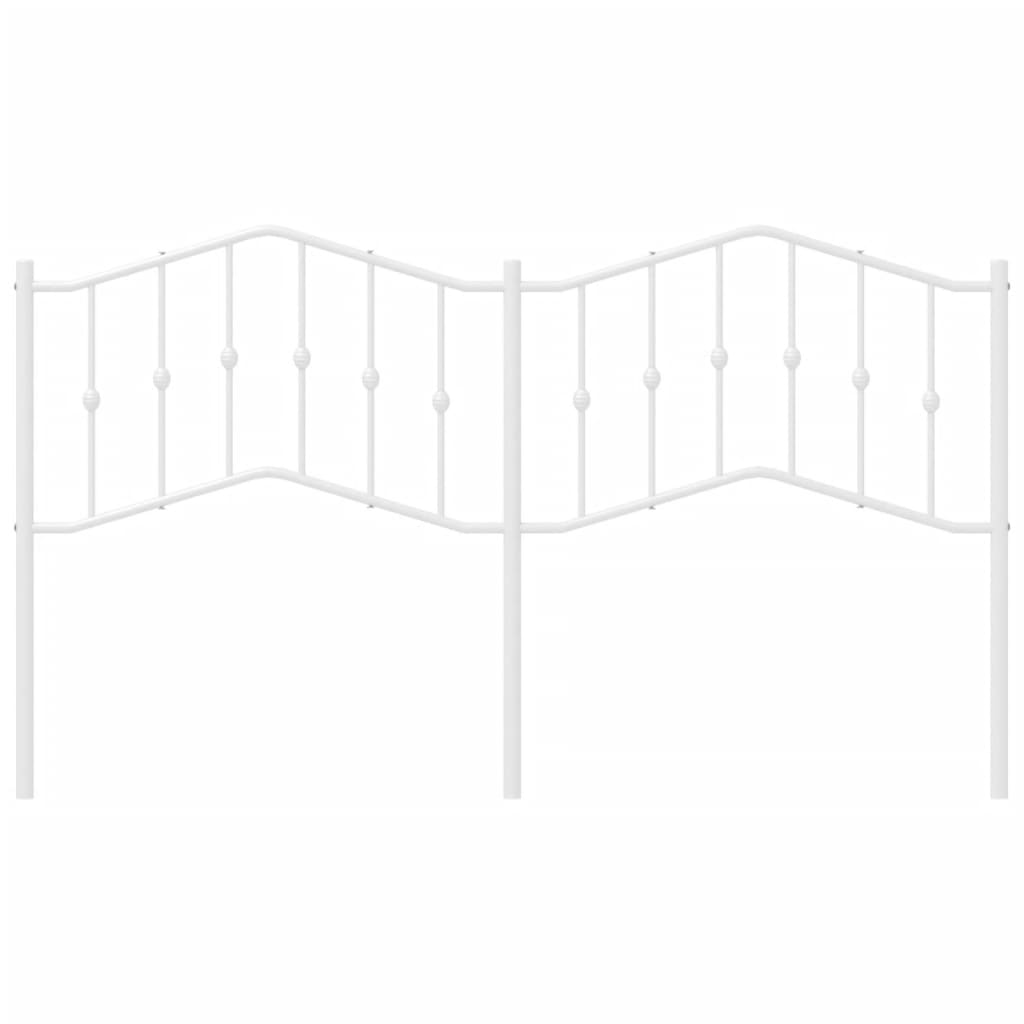 Hoofdbord Metaal 160 cm Wit