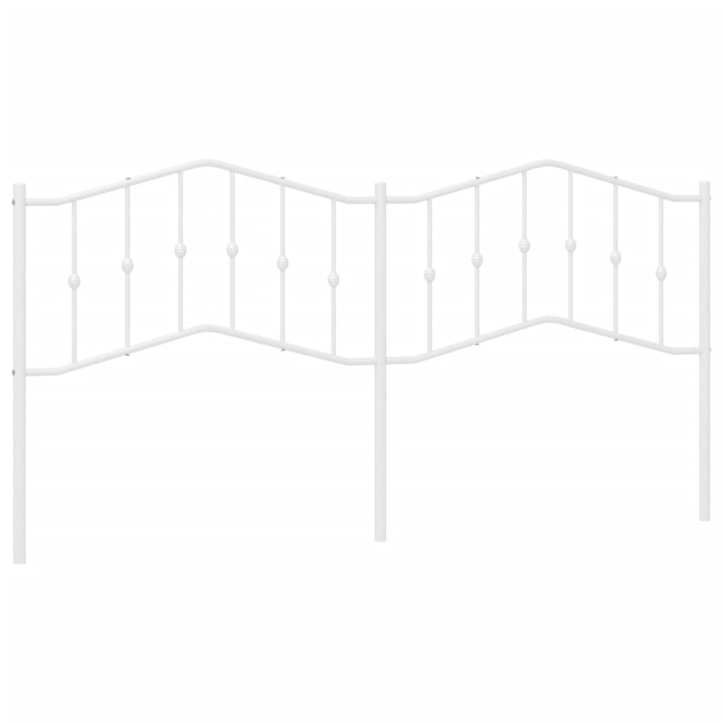 Hoofdbord Metaal 200 cm Wit
