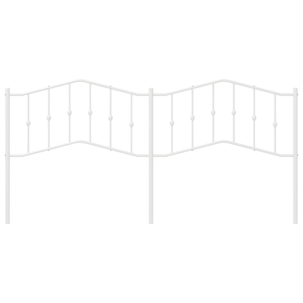 Hoofdbord Metaal 200 cm Wit