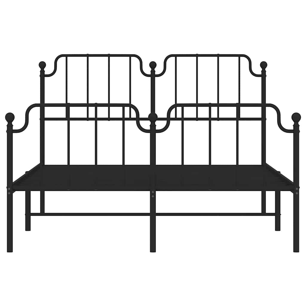 Bedframe Met Hoofd- En Voeteneinde Metaal 150 x 200 cm