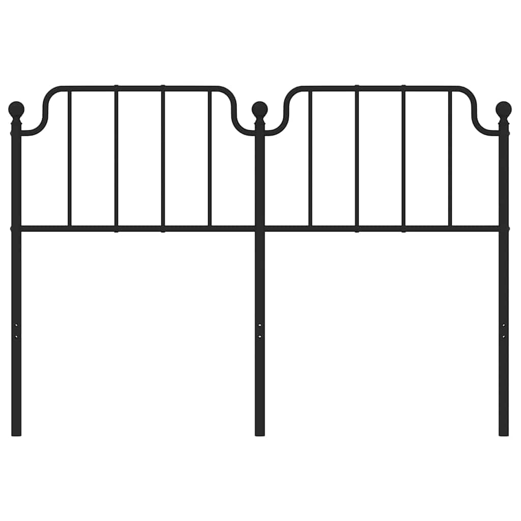 Vervangend hoofdbord 150 cm metaal zwart
