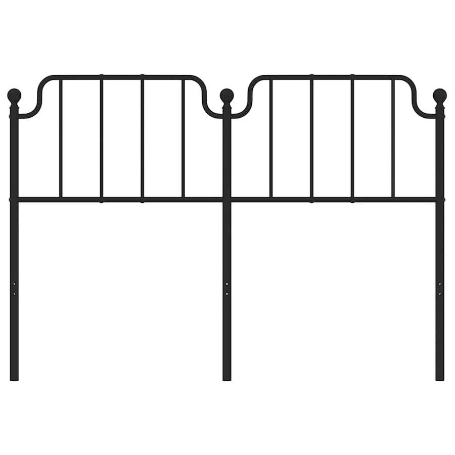 Vervangend hoofdbord 150 cm metaal zwart