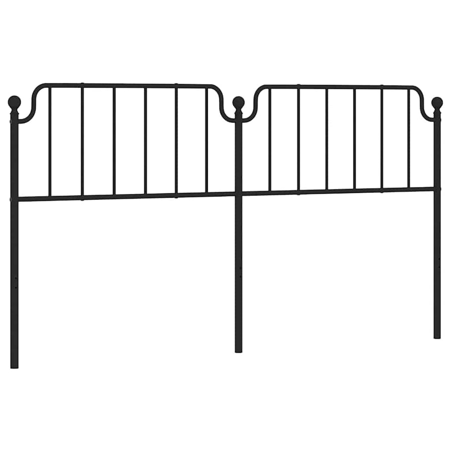 Vervangend hoofdbord 180 cm metaal zwart