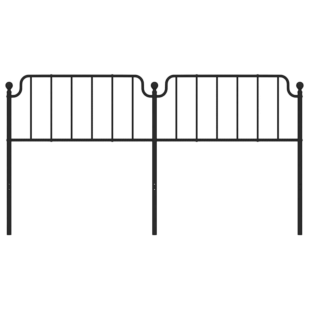 Vervangend hoofdbord 180 cm metaal zwart