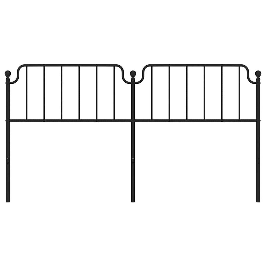 Vervangend hoofdbord 180 cm metaal zwart