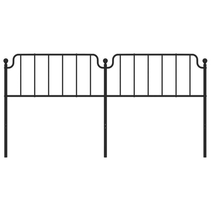 Hoofdbord Metaal 193 cm Zwart
