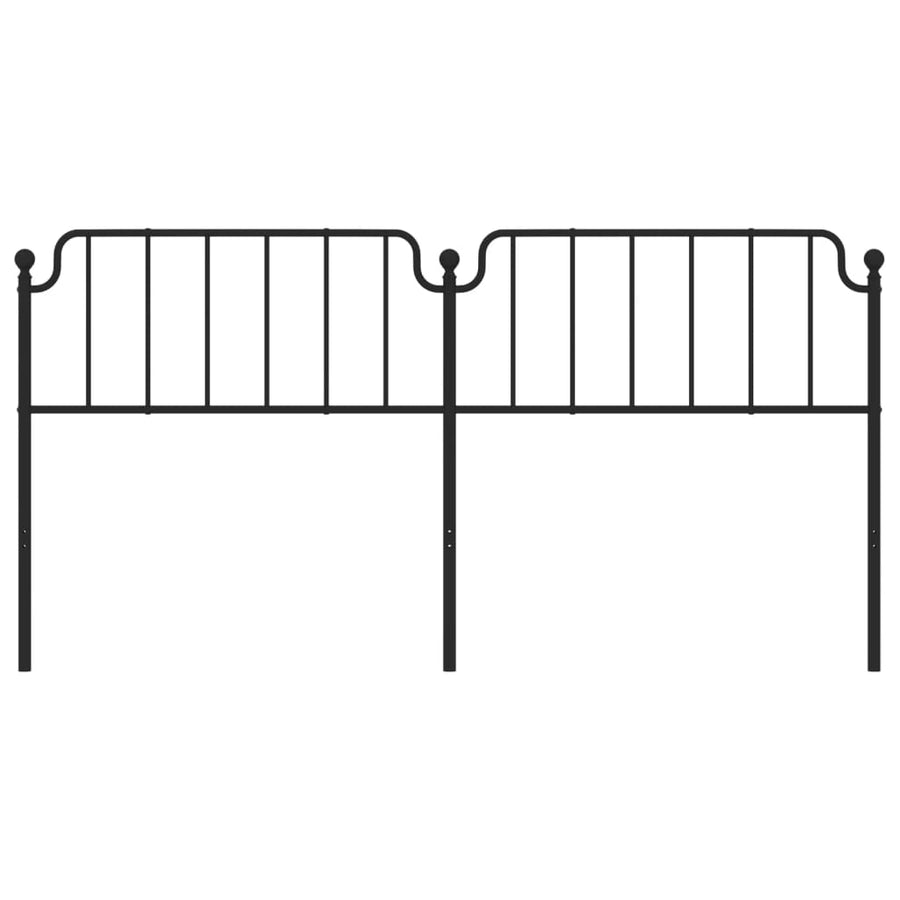 Hoofdbord Metaal 193 cm Zwart