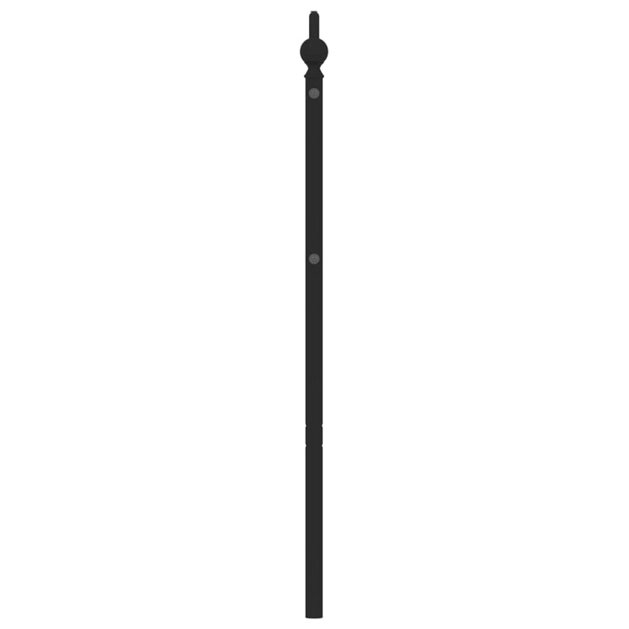 Hoofdbord Metaal 193 cm Zwart