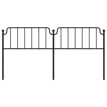 Hoofdbord Metaal 200 cm Zwart