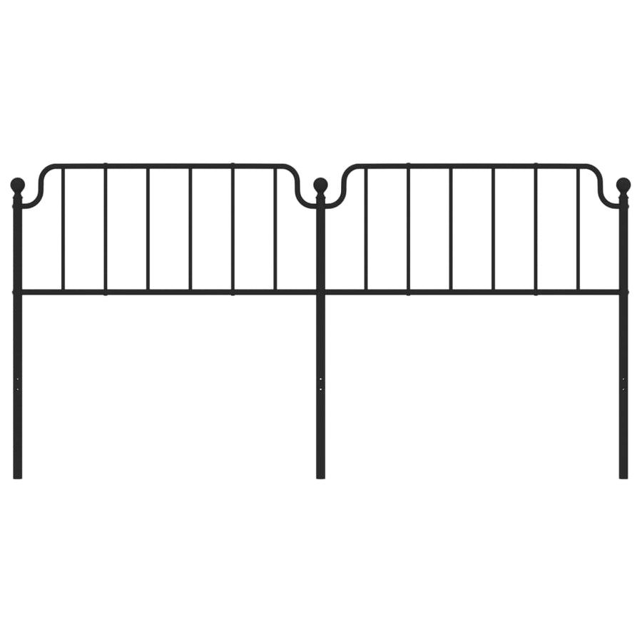 Hoofdbord Metaal 200 cm Zwart