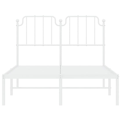 Bedframe Metaal 120 x 190 cm Wit met hoofdbord